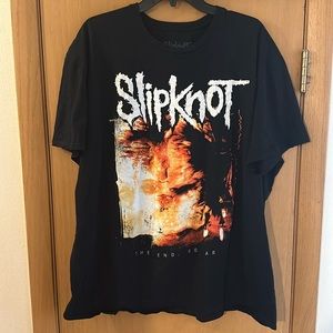 Slipknot The End So Far Short Sleeve Band Tee T-Shirt Black White Size XXL